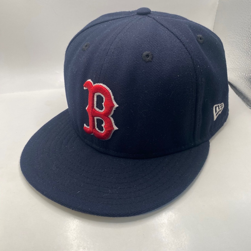 BOSTON RED SOX New Era 59FIFTY Fitted Hat 7 3/4 Navy Blue MLB Authentic On-Field